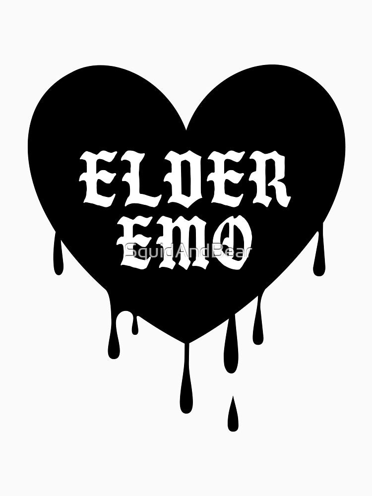 Elder Emo | Goth Spooky | Gift for Emos | Millennials | Not A Phase by SquidAndBear