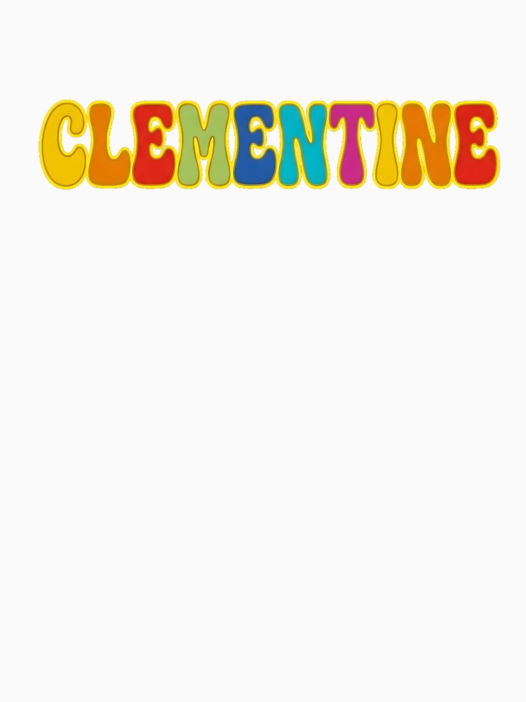 ❤️ Clementine Personalized Name Wavy Retro Shirt, Coffee Mug, Sticker Gift by HelixPedia