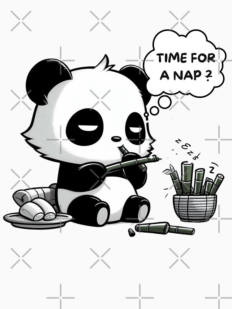 lazy panda eating bamboo and wants to sleep by DEVINE-PIXELZ