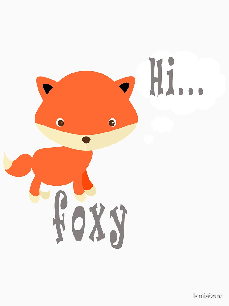 Slim Fit T-shirt foxy say hi by lamiabent