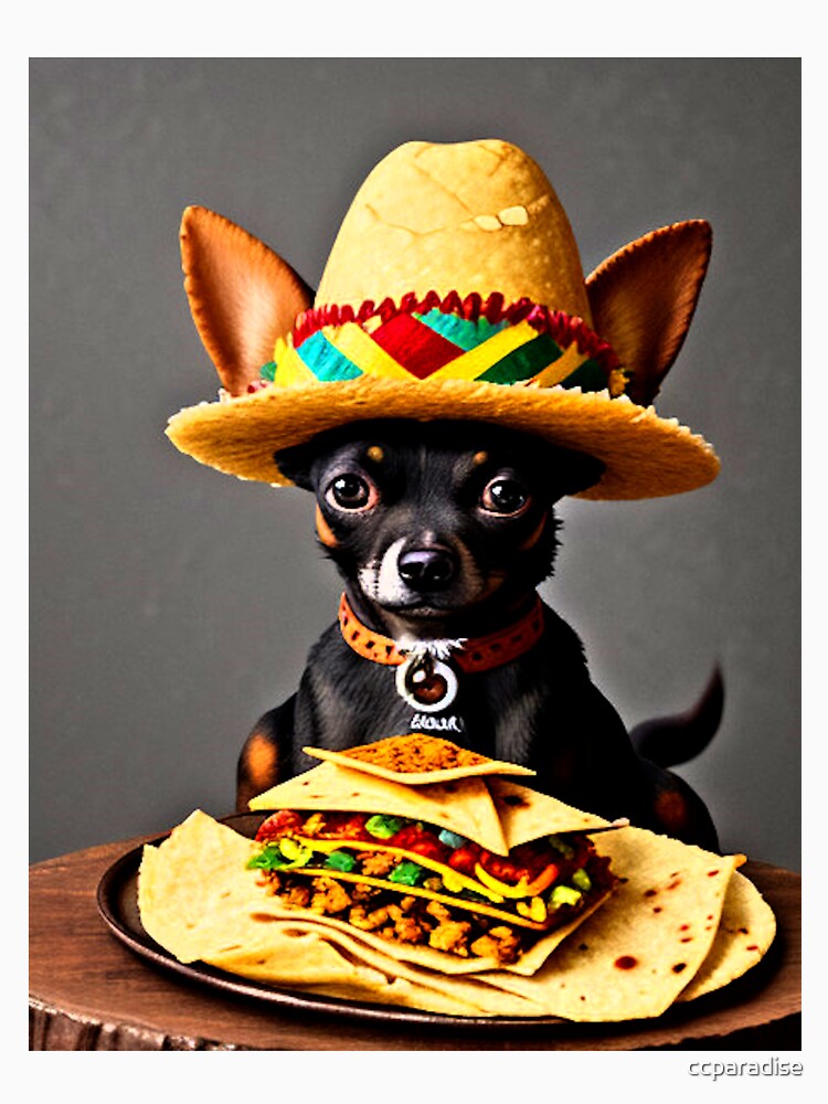 Cute Colorful Chihuahua Taco Bell Dog by Earth Nature Creations
