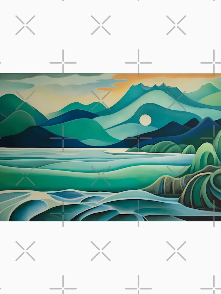 Mid Century Modern Beach Landscape by ColorFlowArt