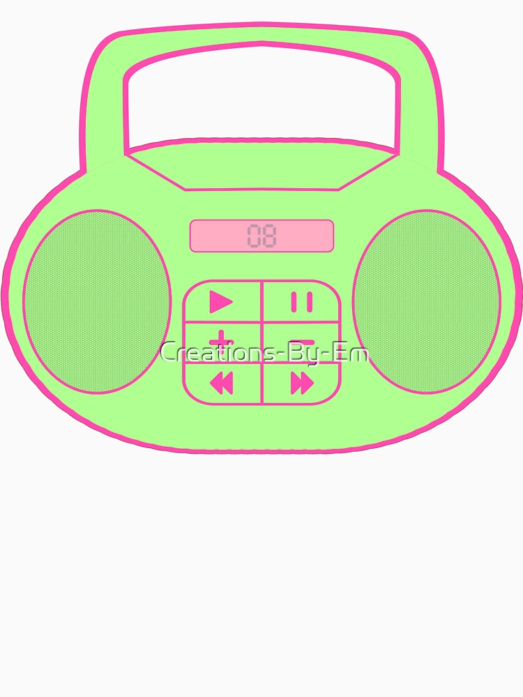 Early 2000s Aesthetic Y2K Green and Pink Boom Box by Creations-By-Em