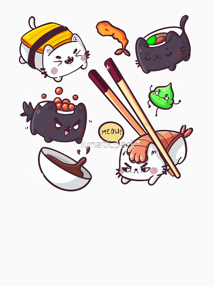 Sushi cats by lunaticpark