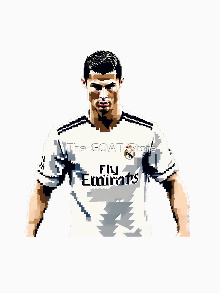 Cristiano Ronaldo CR7 Game Time Pixel Artwork Futbol Soccer by The-GOAT-Store