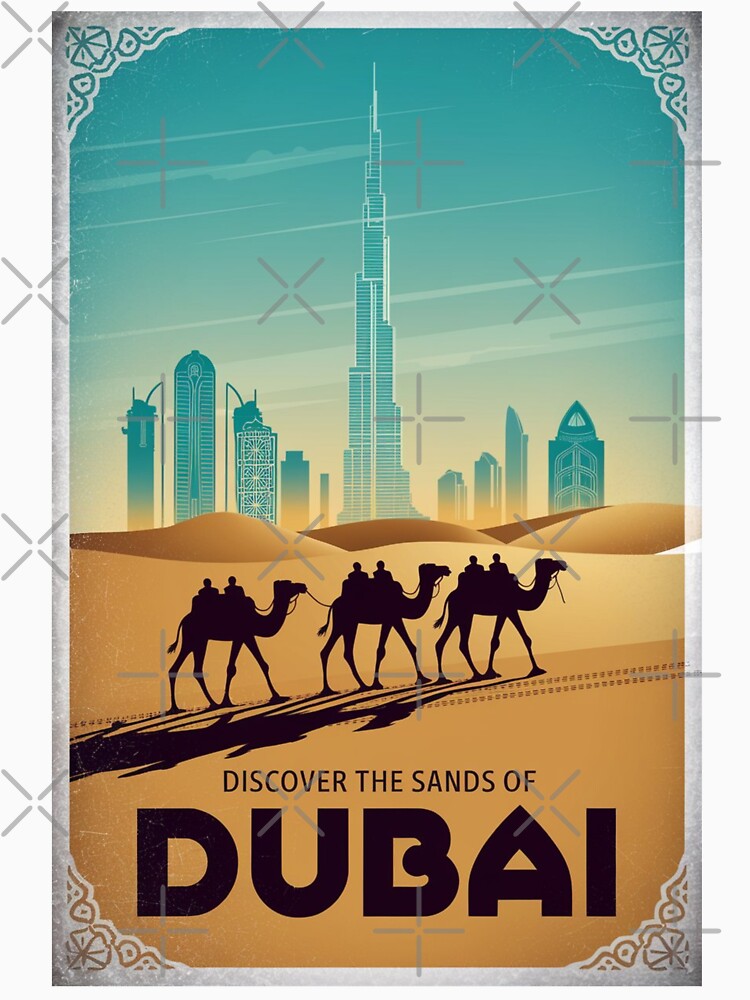 Dubai Vintage Travel Poster by TravelerRat