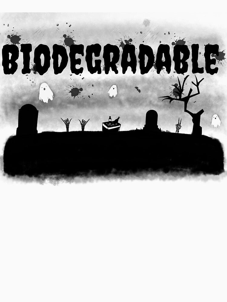 Biodegradable Black Print by Rad Cat Apparel