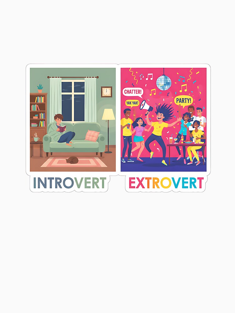 Introvert vs Extrovert Lifestyle Art by CELESTIAL©️