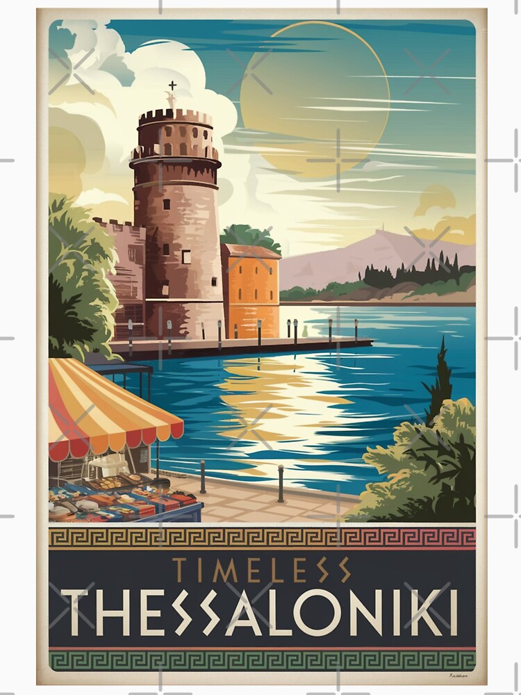 Thessaloniki Vintage Travel Poster by TravelerRat