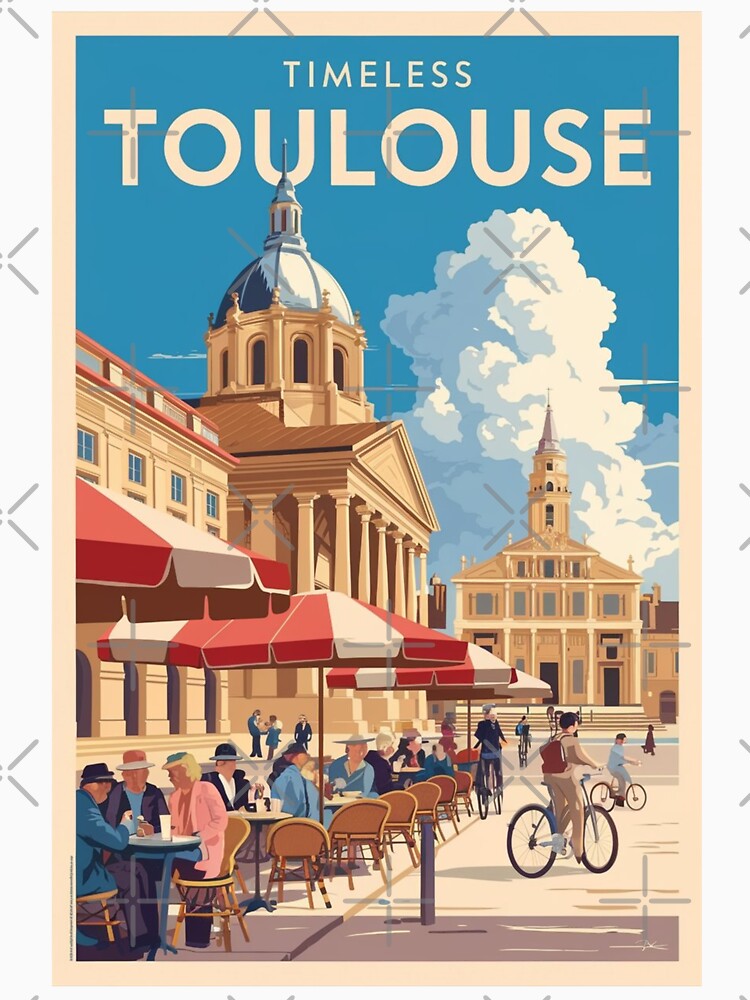 Toulouse Vintage Travel Poster by TravelerRat