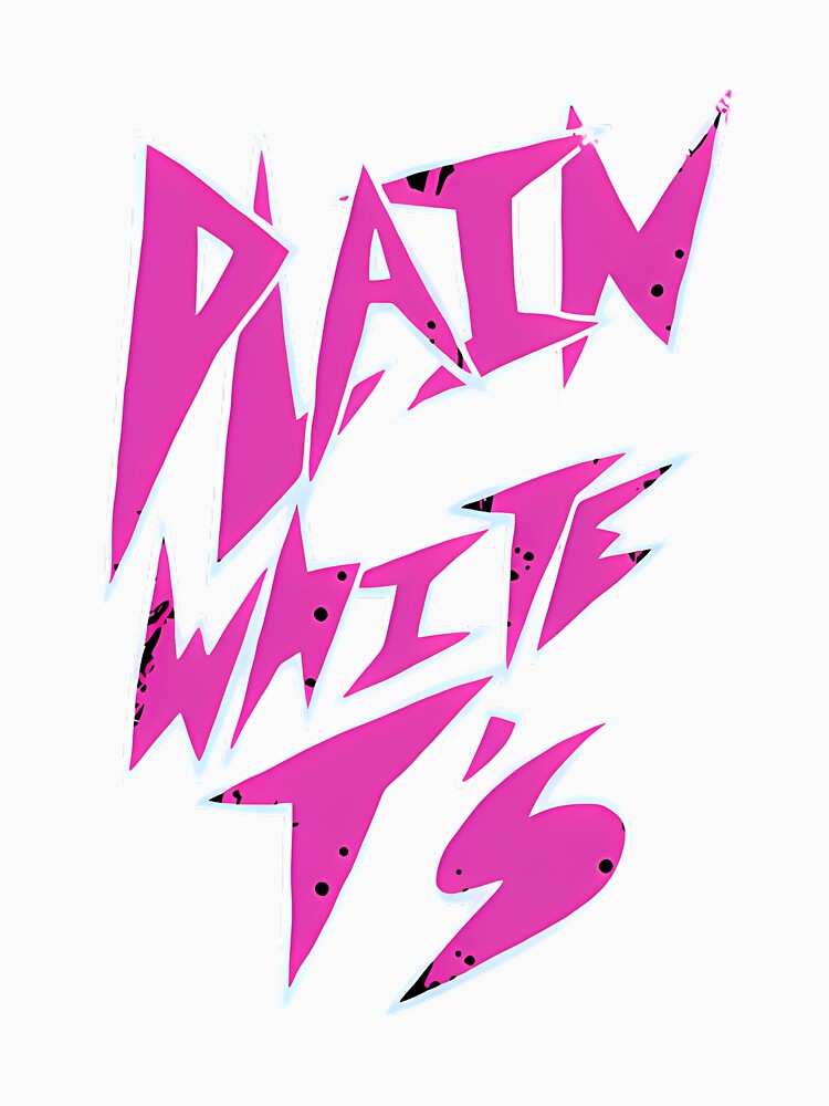 Plain White Ts Neon Pink Sharp Logo Pop Punk Emo by MarieMorin1