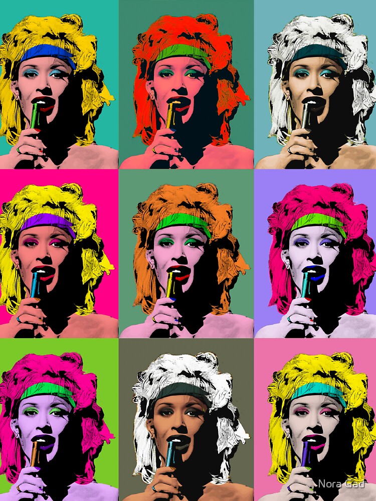 Custom Pop art portrait 9 colors by Nora Gad