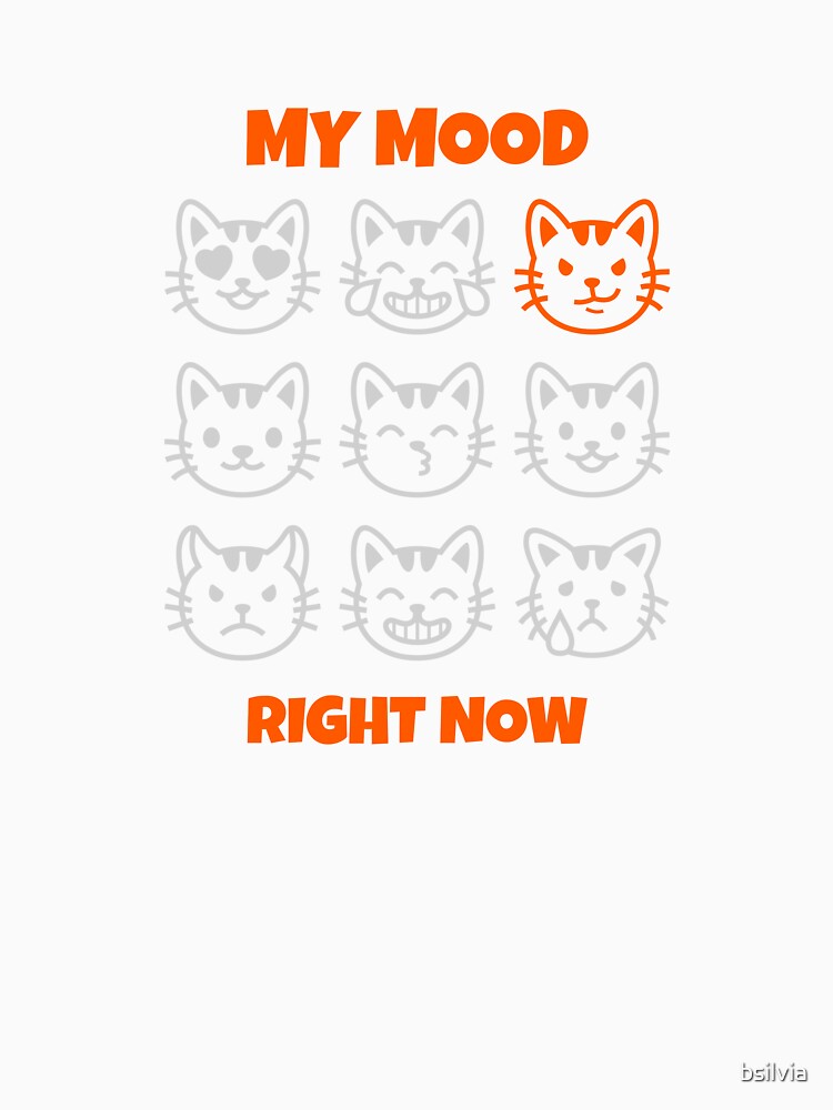 Current Cat Mood Spectrum - Vibrant Mood T-Shirt Design by bsilvia