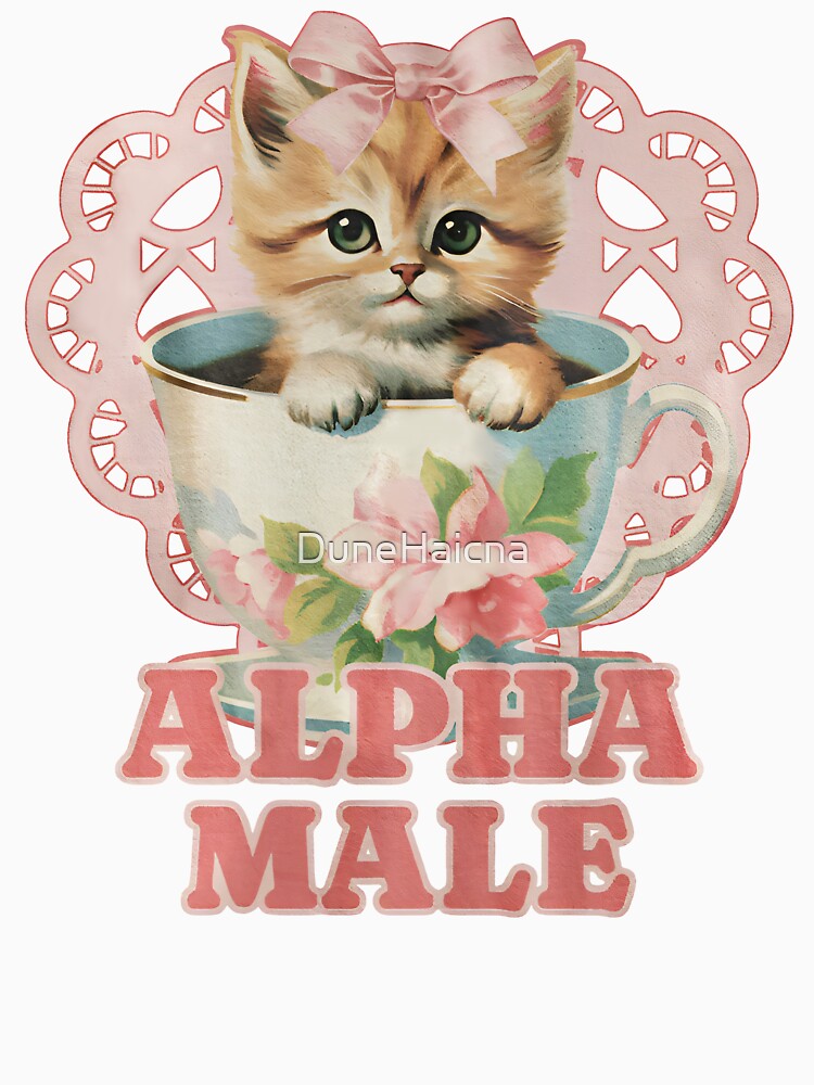 Alpha Male Funny Kitten Tshirt, Funny Cat Meme Shirt by DuneHaicna