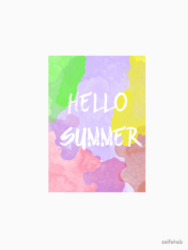 hello summer Slim Fit T-Shirt by seifehab