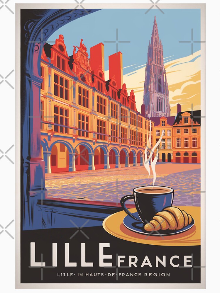 Lille Vintage Travel Poster by TravelerRat