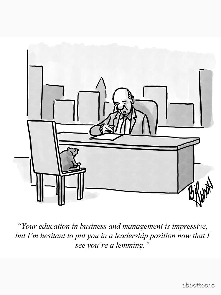 Classic Lemming Interview Cartoon by abbottoons