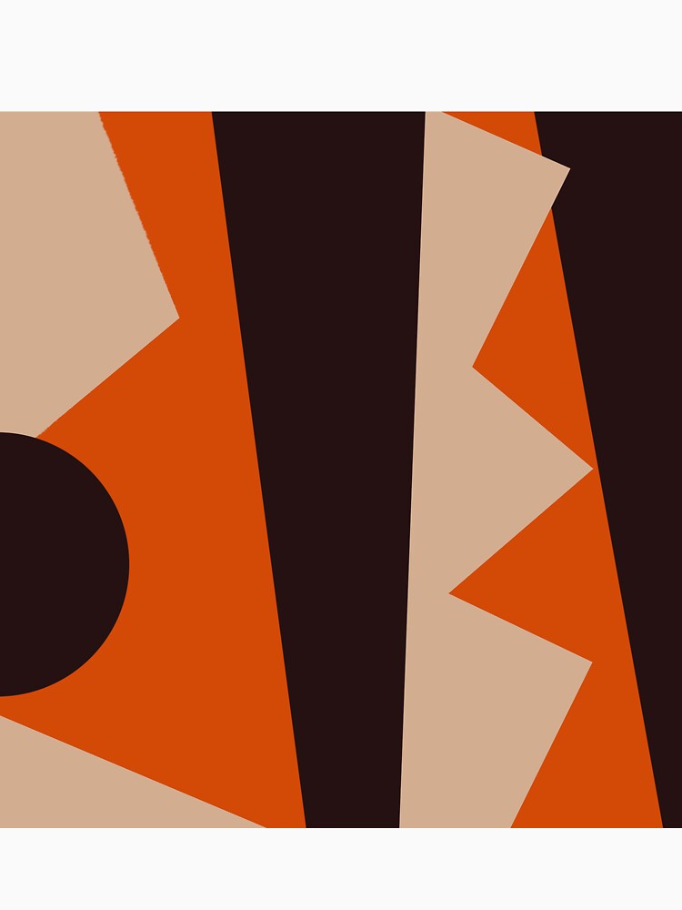 Geometric Invocation in  Orange & Black by Rob Colvin