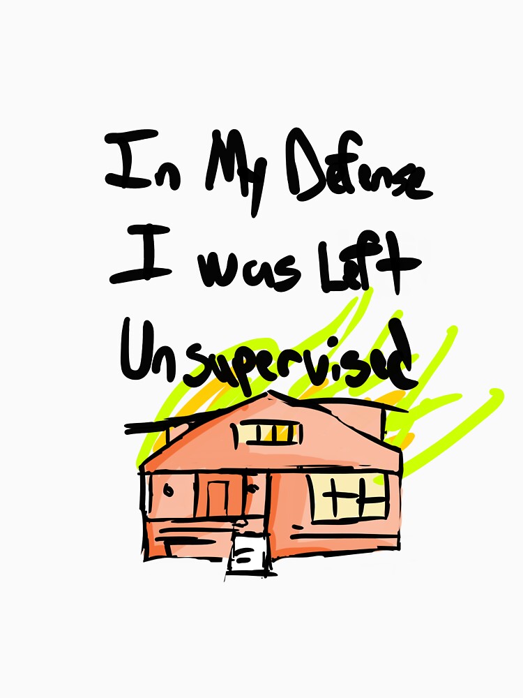 Unisex Garment-Dyed T-Shirt - "In My Defense I Was Left Unsupervised" Humor Tee by nickouthere