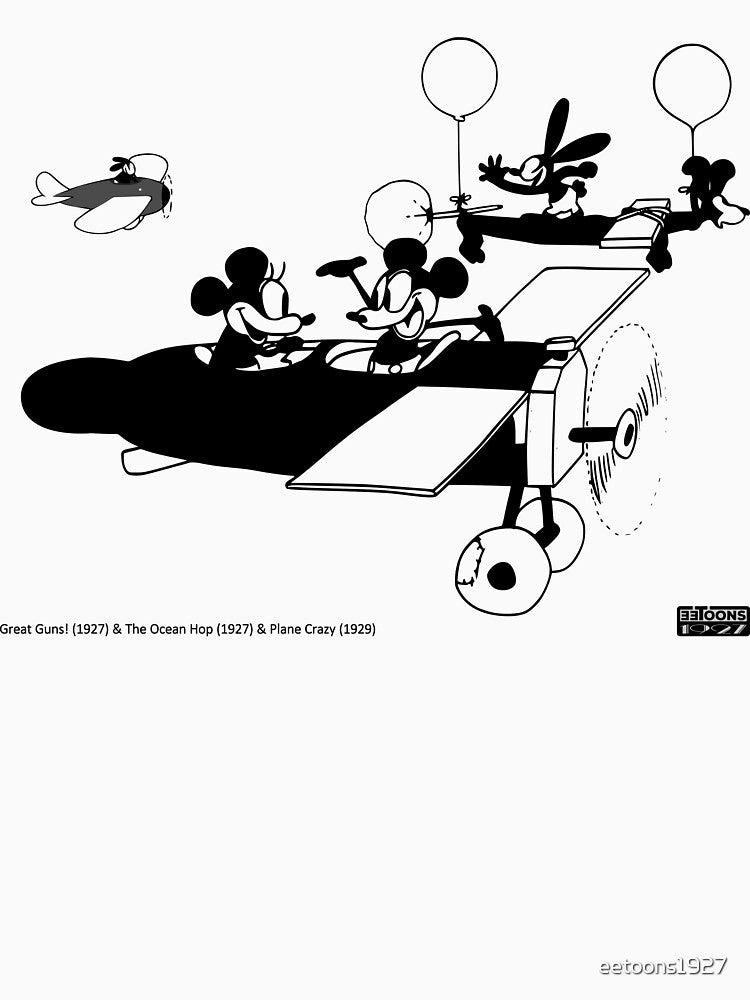 Oswald and Mickey - Crazy Planes Mickey Side (Great Guns!, 1927; The Ocean Hop, 1927; Place Crazy, 1929) by eetoons1927