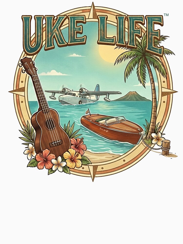 Uke Life Vintage Retro Shirt – Distressed Music Lover Tee by Ukulele Gent
