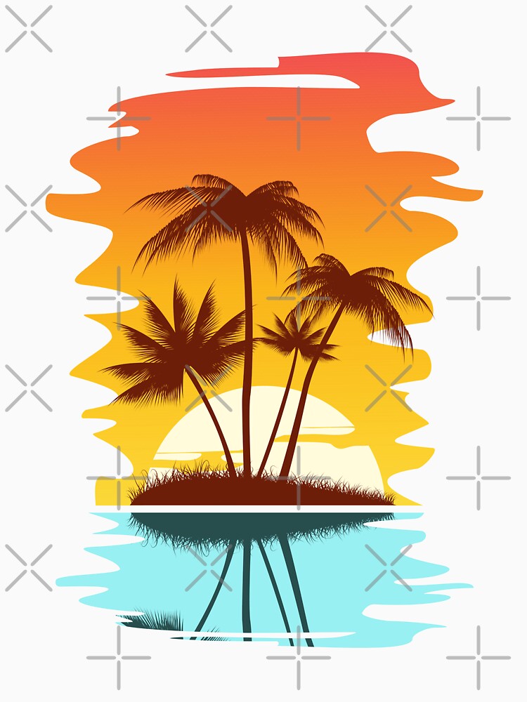 Tropical Retro Aesthetic Summer Sunset by CapturedByeJ