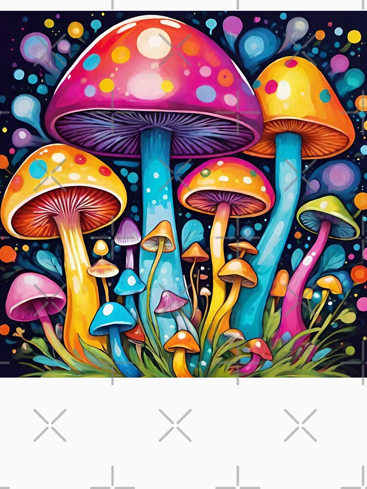 Cosmic mushroom garden by JLeonardoArt