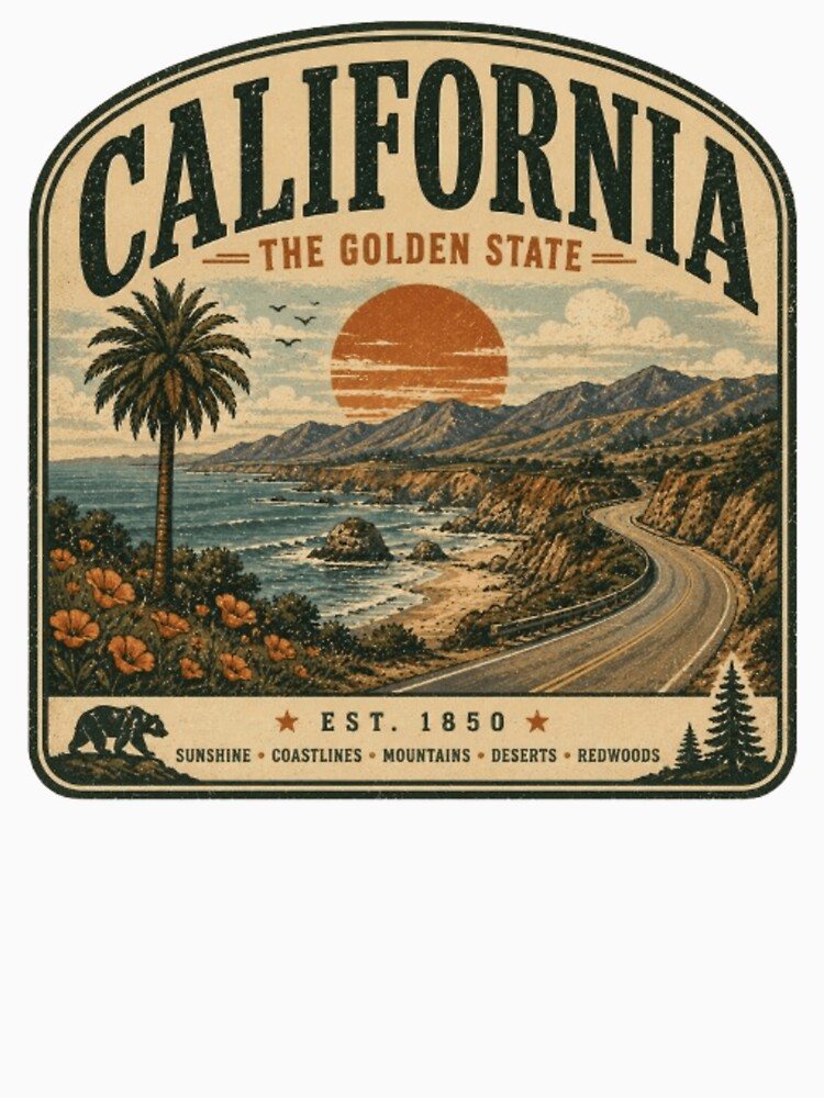 Vintage California Shirt/Sweathshirt/Long Sleeve/Sticker by projectbadass