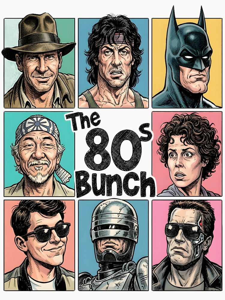 80s Bunch Action Heroes Collage Shirt by MikeMoreArt