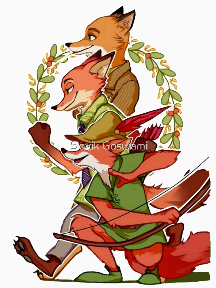 Robin Hood fox cartoon by Sovik Goswami