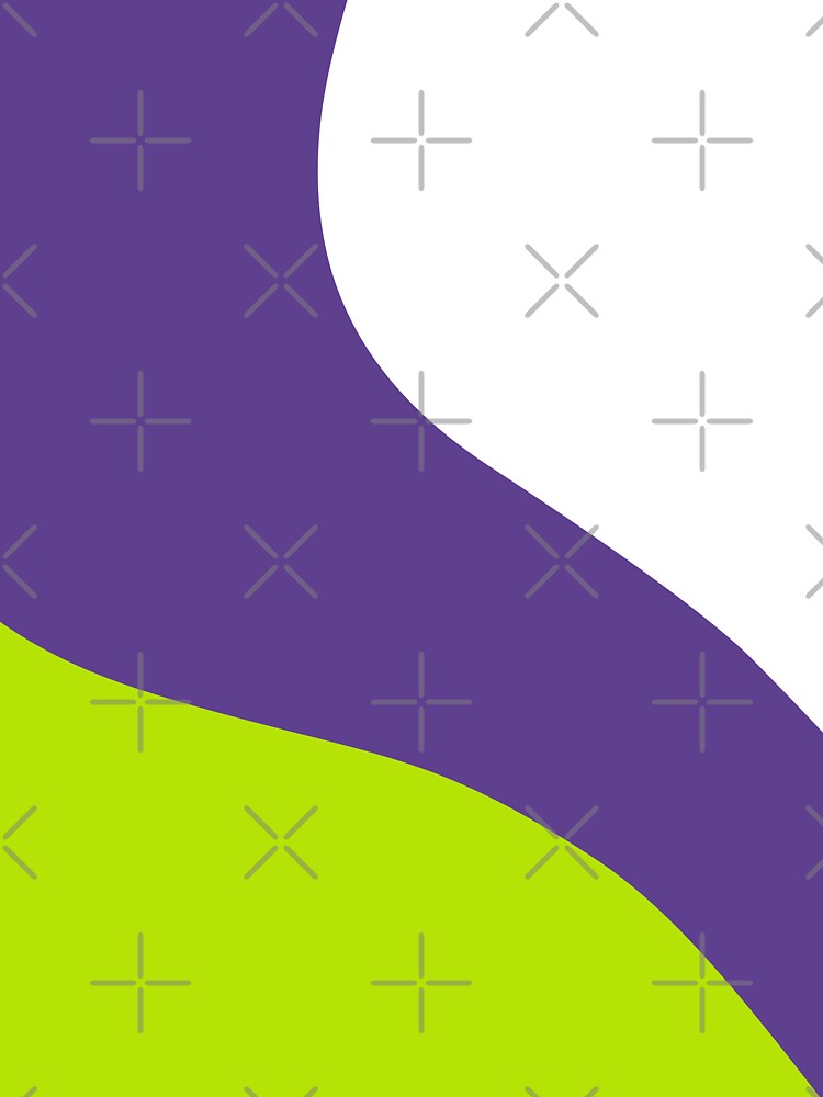 Simple Waves in Lime Green and Purple by LAEC-Shop