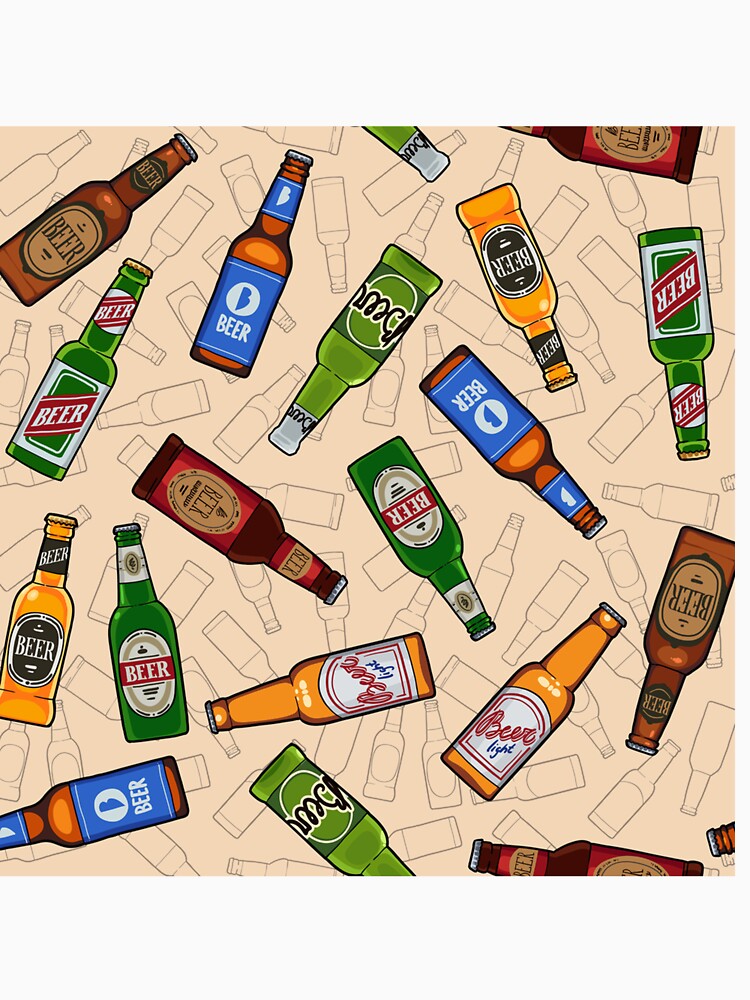 Beer bottles seamless pattern by ChuckyStore79