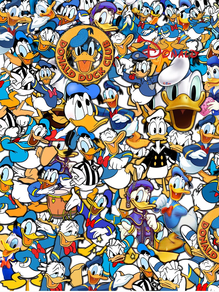 Donald Duck Kids Classic Funny Cartoon Ultimate Super Fine HD Collage by creativille