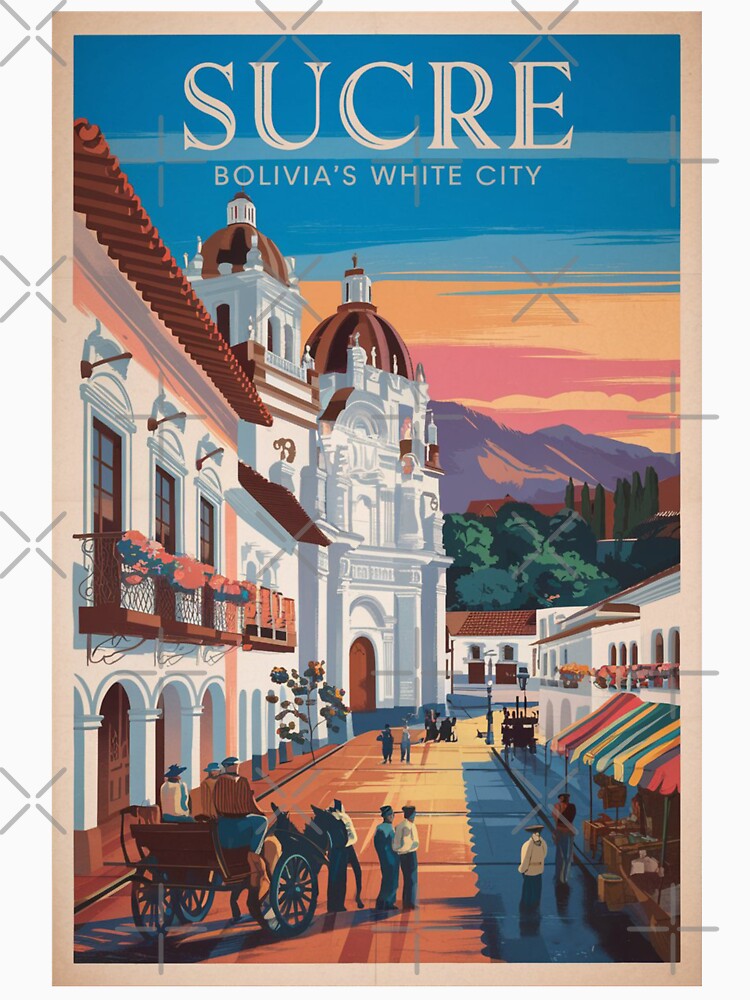 Sucre Vintage Travel Poster by TravelerRat