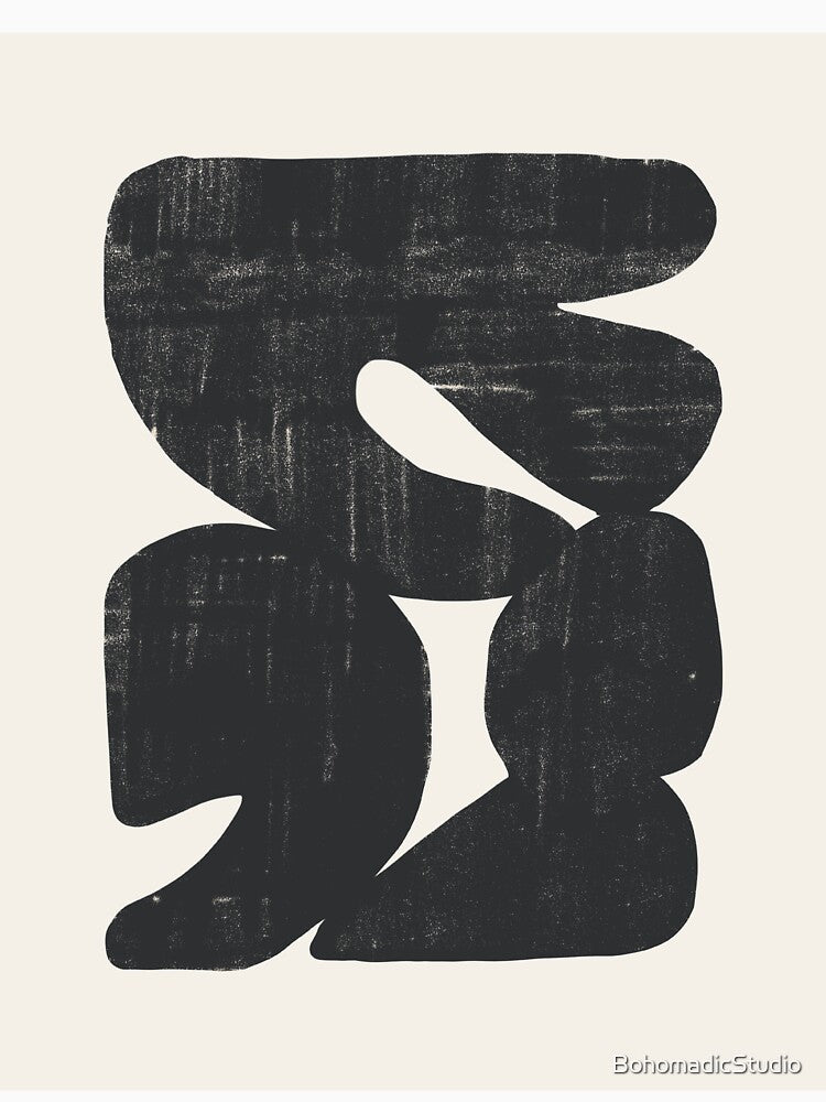 Bold Shapes NO.2 Black by BohomadicStudio