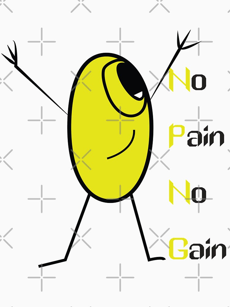 No Pain No Gain Slim Fit T-Shirt by MjdFuture