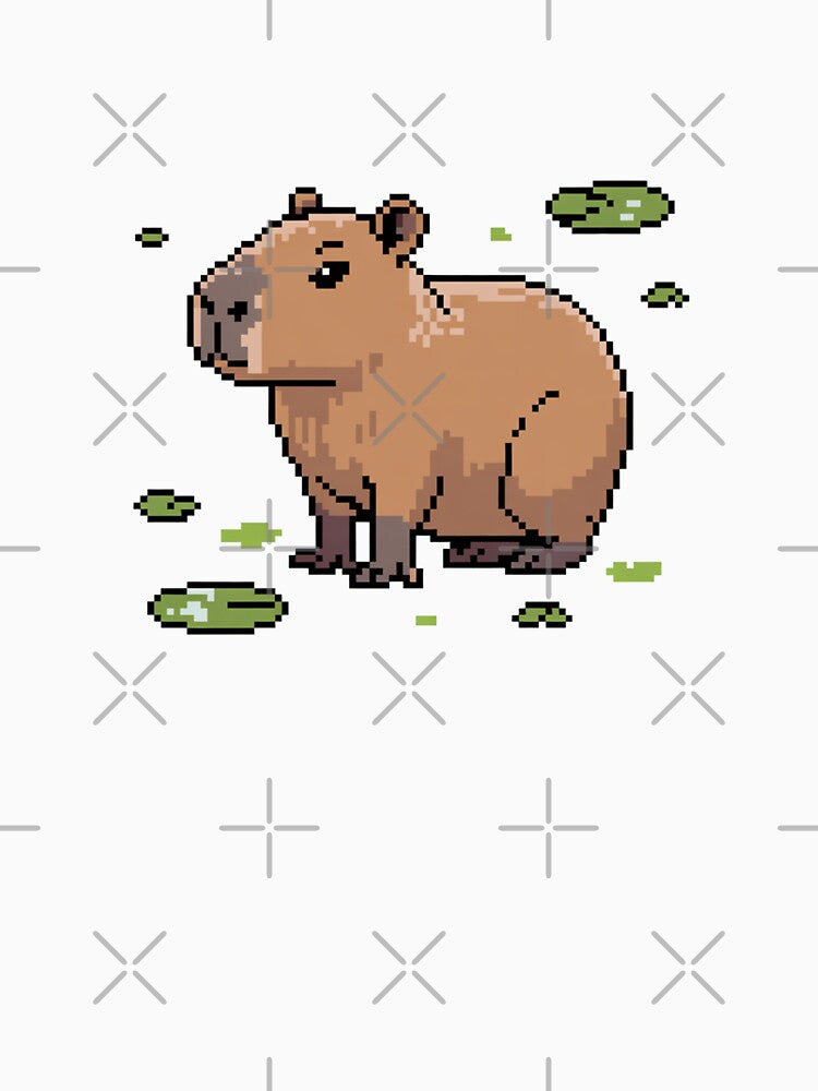 Cute Pixel Art Capybara - Funny Pixel Animal Pattern by MonkiFlipp