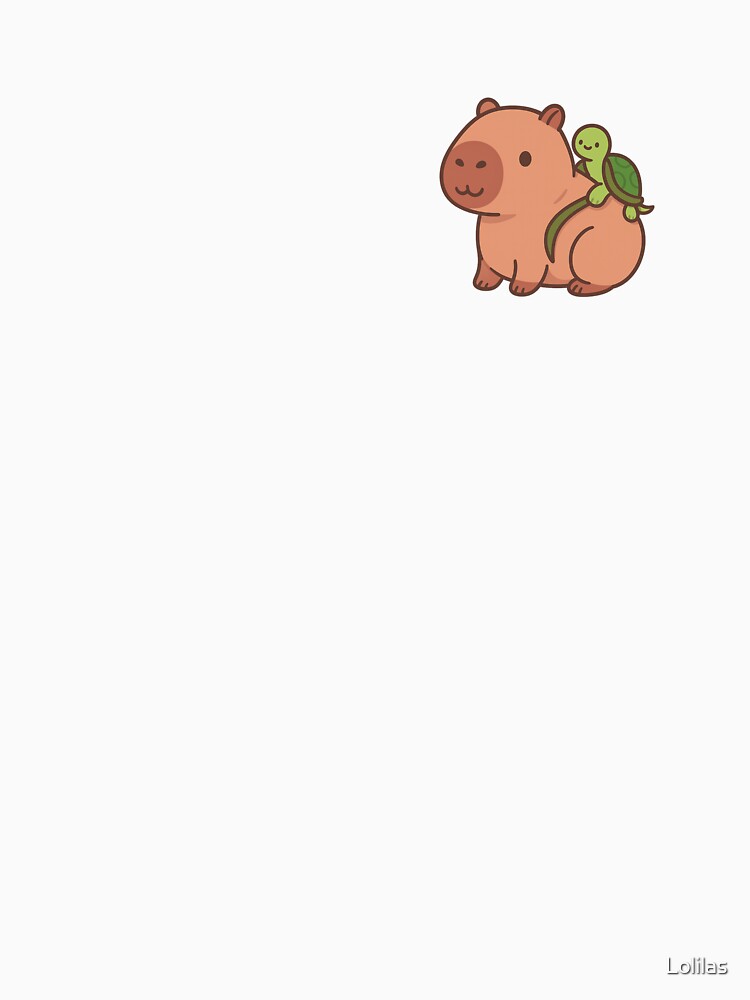 Cute Capybara with Turtle Bag – Kawaii Adventure by Lolilas