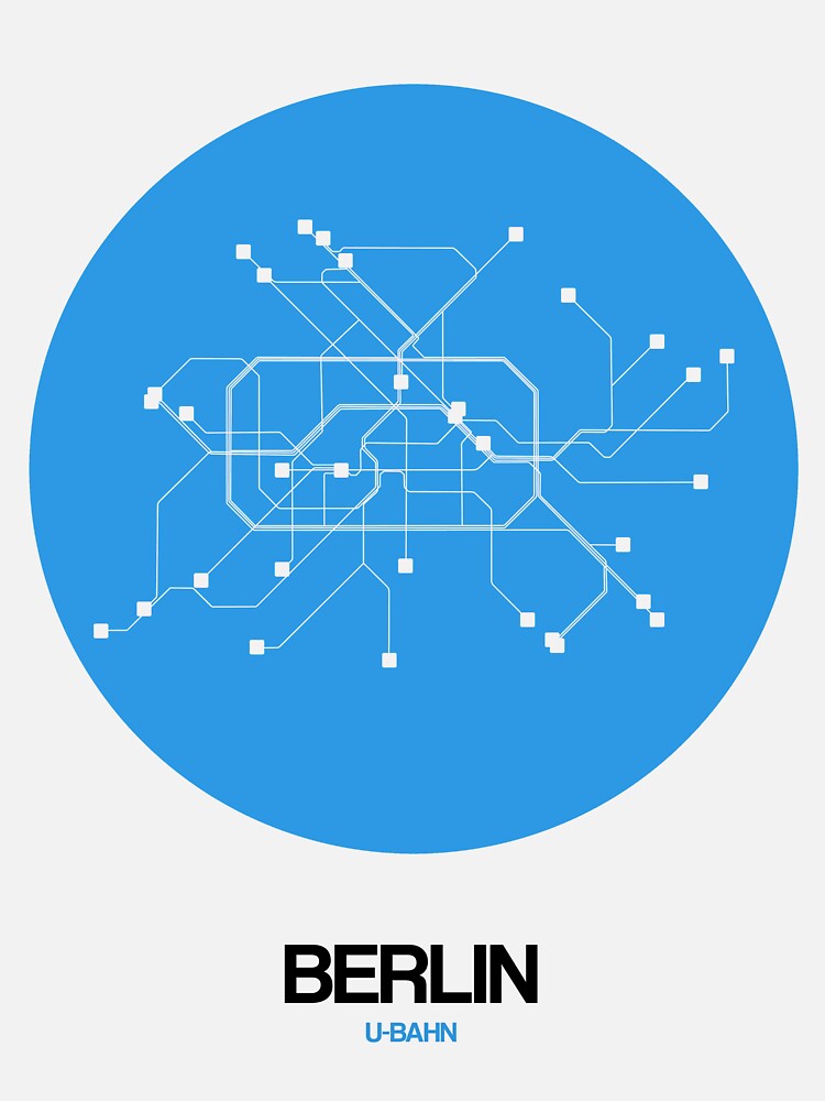 Berlin Blue Subway Map by Irina March