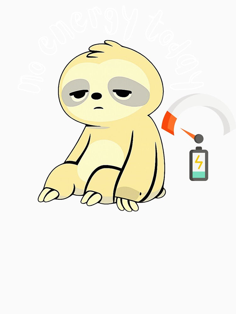 No Energy Today – Cute Tired Cat Aesthetic Illustration by AdicretorDesign