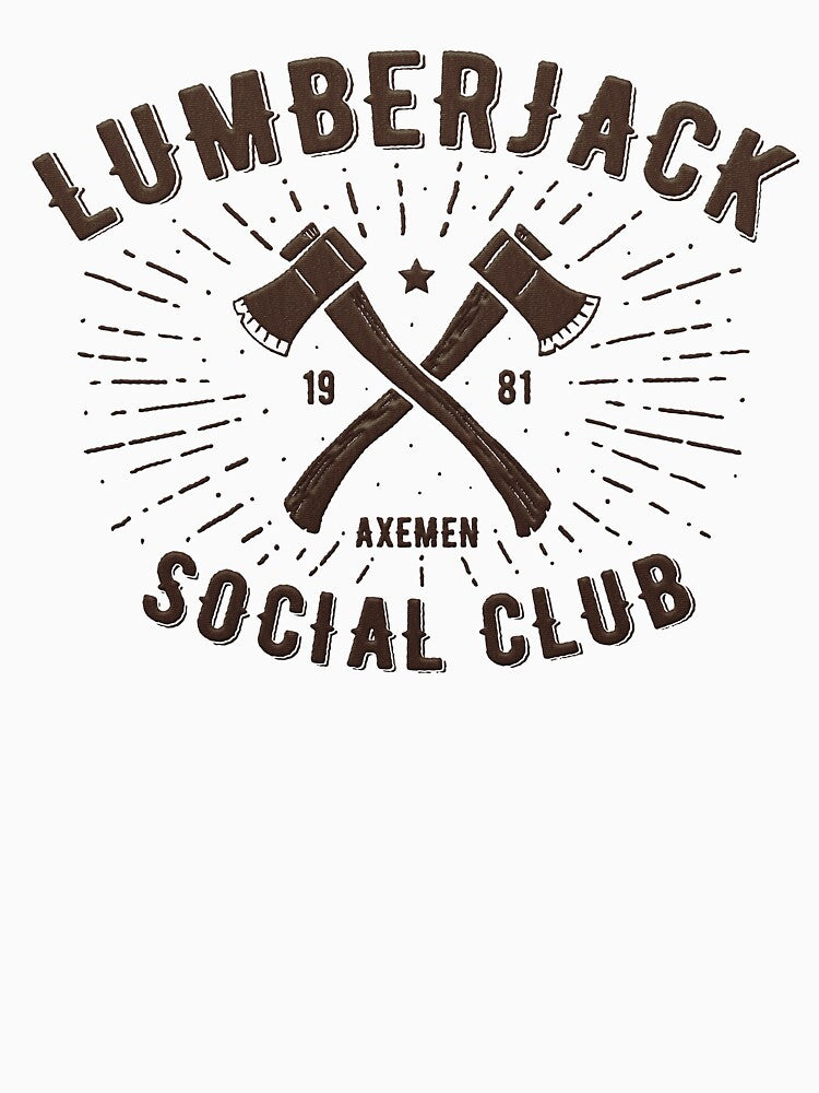 embroidery iron patch textured graphic artwork - lumberjack (axe men) social club by hayrpictures