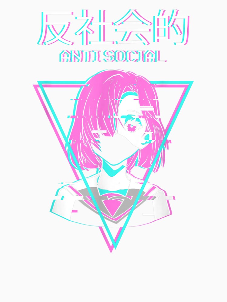 Antisocial Vaporwave Anime Girl Japanese Indie Alt Aesthetic by BrianLangley2