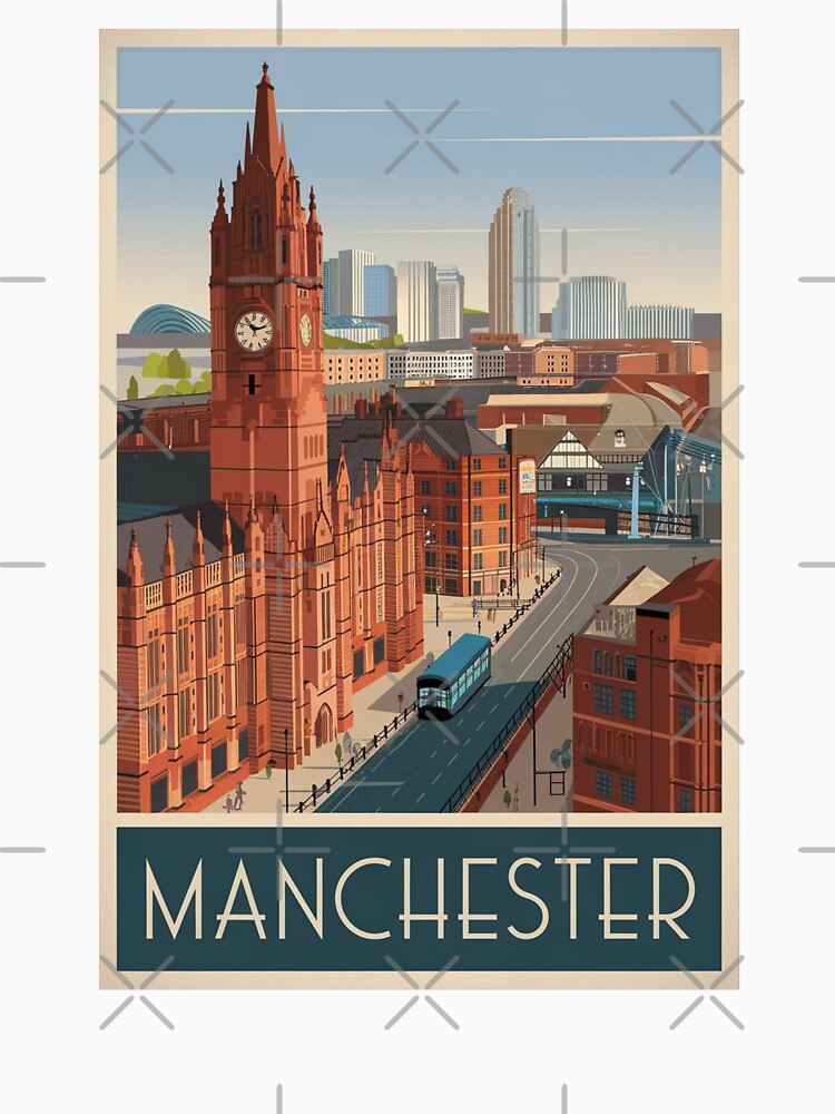 Manchester Vintage Travel Poster by TravelerRat