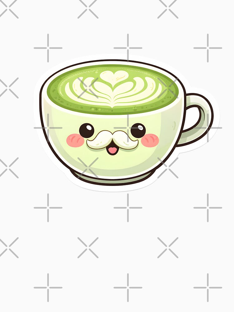 Kawaii Matcha Latte – Cute Cafe Aesthetic Design by DesignEG