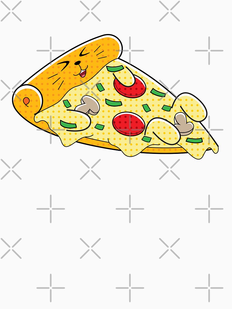 Yummy Kawaii Cat Pizza by PosterpartyCo