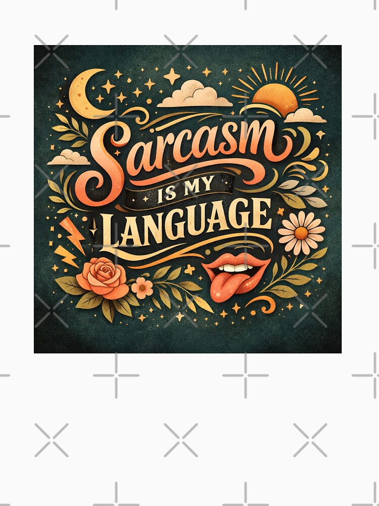 Sarcasm Is My Language – Aesthetic Typography Design by Sanika arts