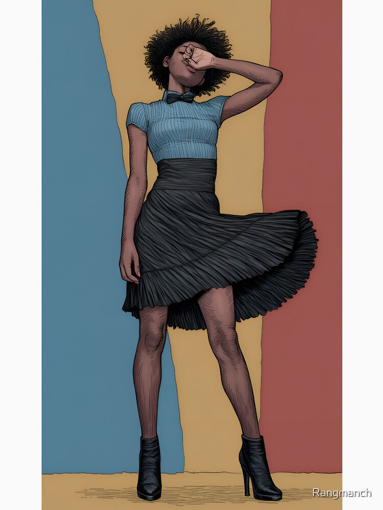 Modern Fashion Muse - Stylish Editorial Illustration by Rangmanch