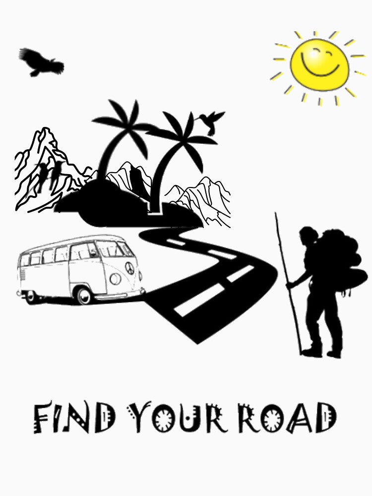 FIND YOUR ROADS T-SHIRT by omria50