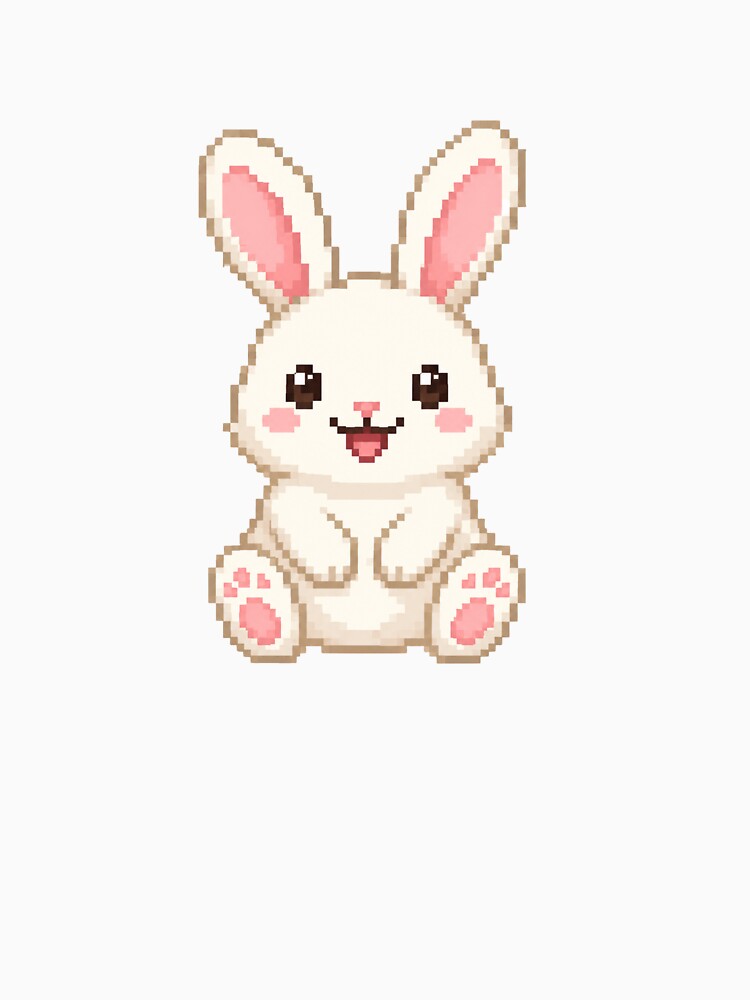 Bunny Smiling Pixel Art by BhadzCheetah
