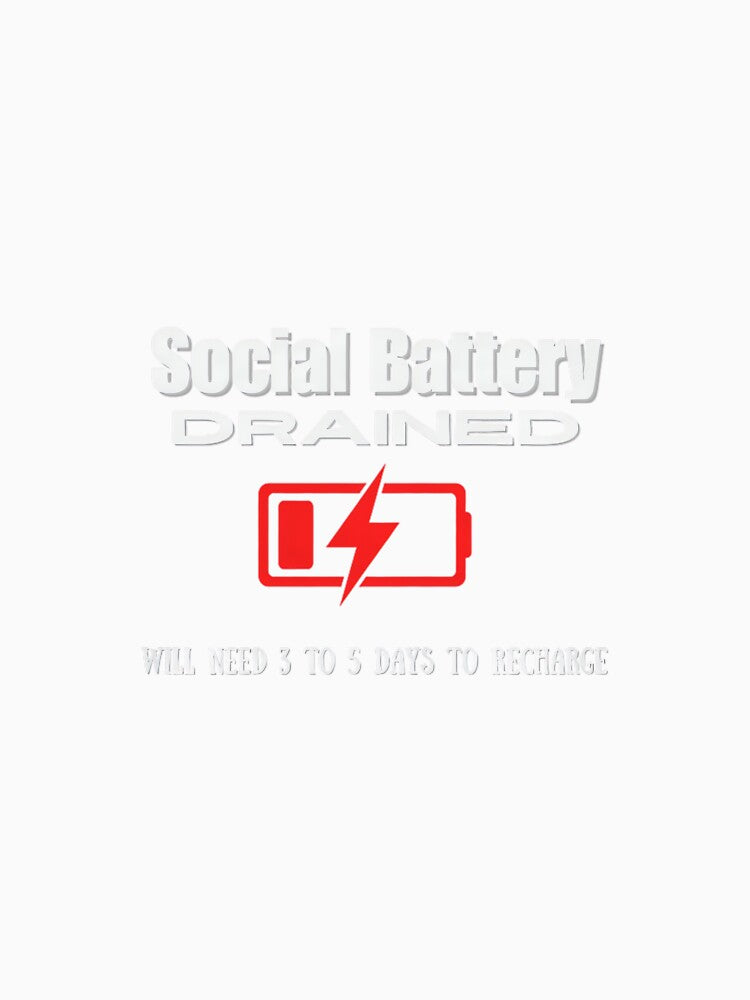 Social Battery drained Premium Tri-blend by JohnVBurks
